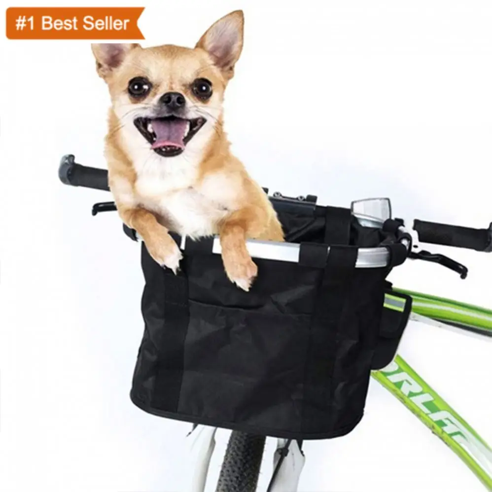 Istaride Folding Small Pet Cat Dog Carrier Front Removable Quick Release Easy Install Detachable Cycling Bag Hanging Basket