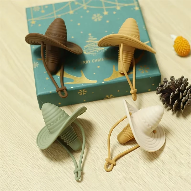 Creative Silicone Cowboy Hat Wine Stoppers Leak-Proof Beverage Sealer Cap Plug Kitchen Bar Accessories Champagne Beer Bottles