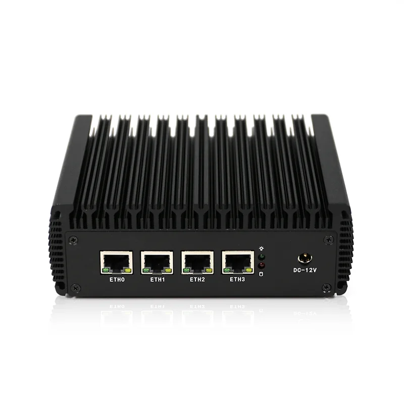 Дешевые мини ПК 4inteI 2 5G LAN мини-маршрутизатор переключателя celern J4125 Wi-Fi сервер ESXI HD-MI VGA pfSense брандмауэр прибор без вентилятора