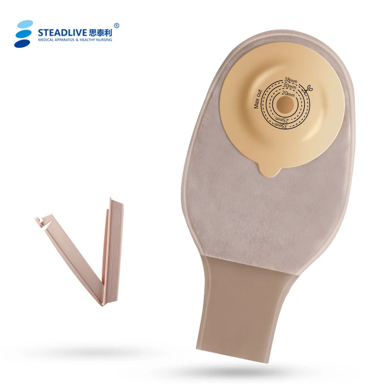 Convex Baseplate Ostomy Stoma Bag with Anit-backflow Ce Surgical Supplies Medical Materials & Accessories 3 Years Class I 400ml