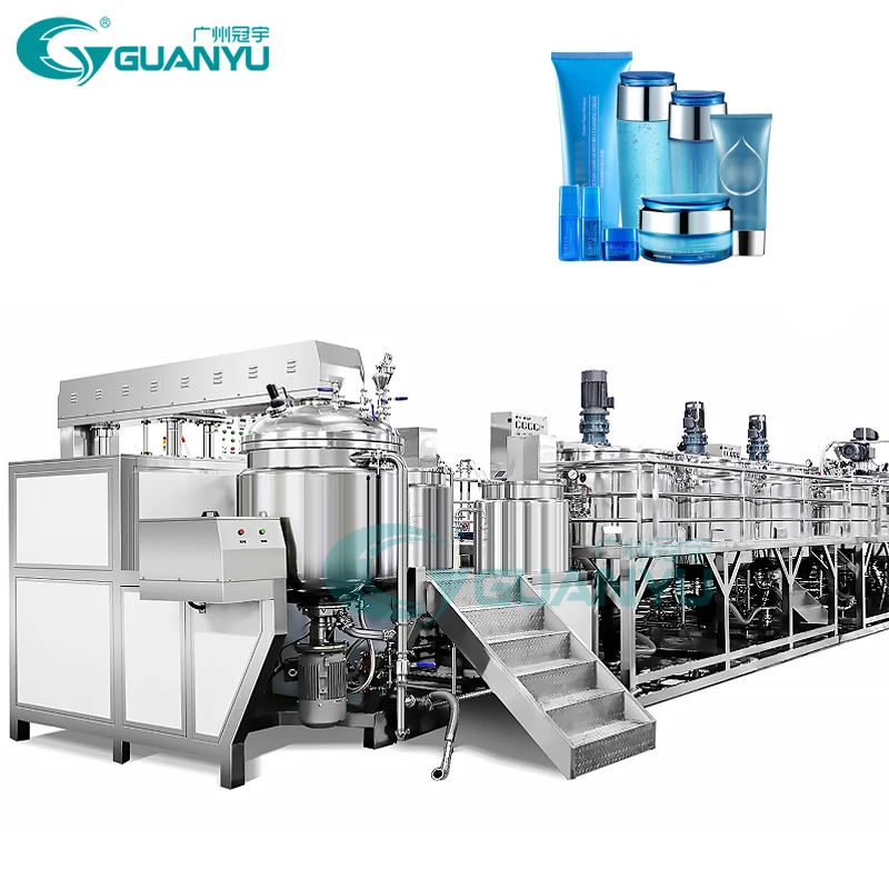 Guanyu Pharmaceutical Emulsifying Mixer Vacuum Emulsifier Mixer Homogenizer For Cosmetic Gynecological Gel Making Machine