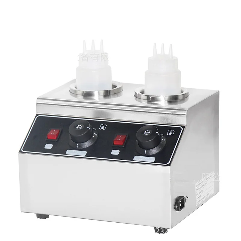 Restaurant Equipment Electric Hot Cheese Sauce Warmer Jam melting machine with double bottles for free