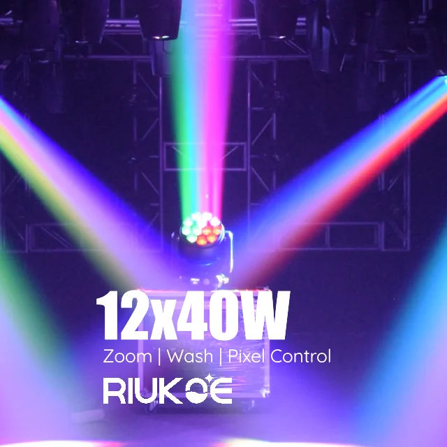 dmx lighting professional stage equipment quiet pixel 12x40w RGBW Zoom wash led movinghead light price