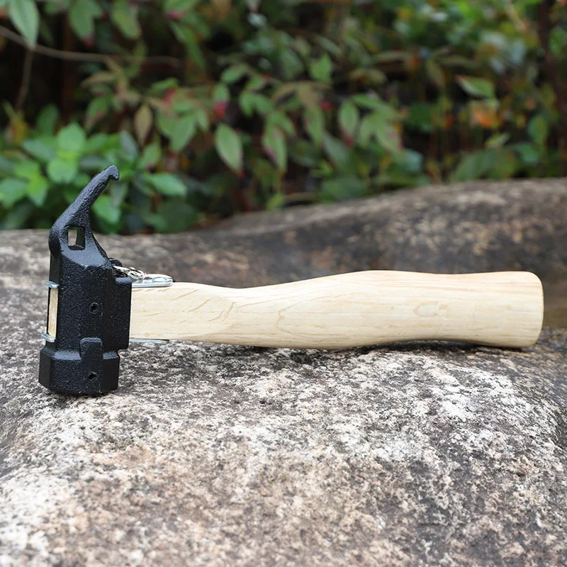 Copper Hammer With Wooden Handle For Outdoor Camping Tent Peg Hammers