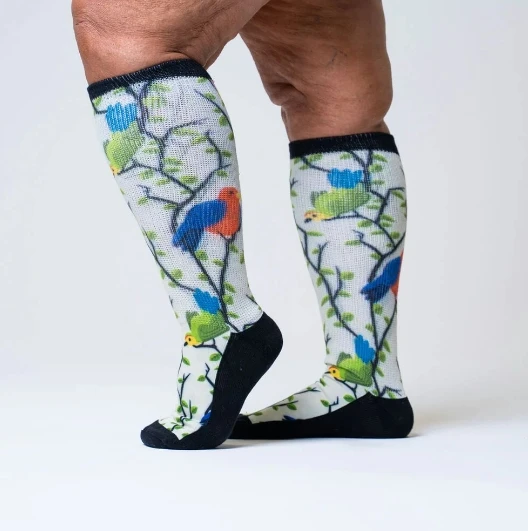 customized plus size Cotton Diabetic Non-Binding Neuropathy Crew Socks