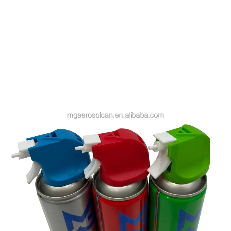 Hot Selling Empty Aerosol Spray Can with Plastic Trigger Safety Structure for Christmas Snowflake Snow Foam for Taiwan Carnival