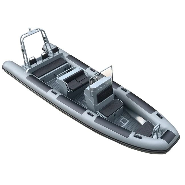 Rhib700 23ft Lighter Aluminum Double Hull Orca Hypalon/PVC Inflatable Boats For Sale