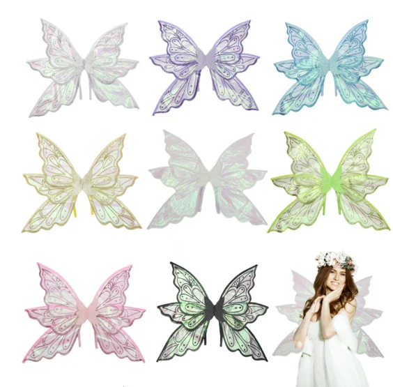 FZXC Hot Butterfly wings Girls Butterfly Angel Wing Dress Up Costume Stage Props fairy wings