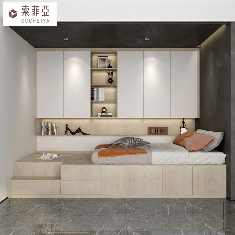 SUOFEIYA High Quality Saving Space Customized Cabinet Mult-Functional Tatami Storage Bed Cabinet