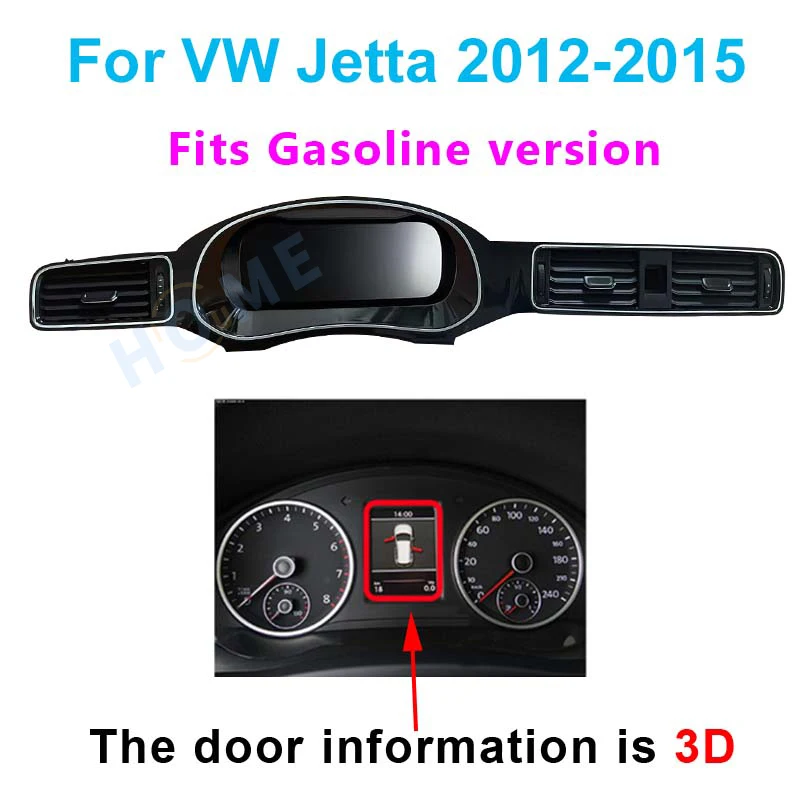 Linux System LCD Speedometer Gauge Virtual Instrument Cluster CockPit Digital Dashboard Panel For Volkswagen Jetta 2012-2018