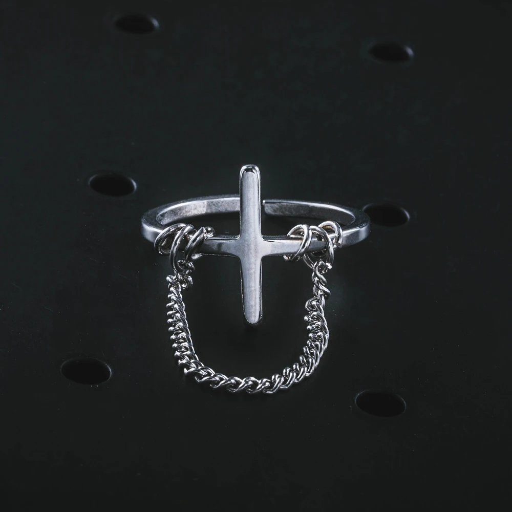 Craft Wolf Stainless steel hip-hop shape of cross ring chain men women jewelry wholesale trendy classic casual factory OEM