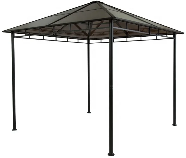 Sturdy frame UV50+ Outdoor luxury gazebo garden gazebo  aluminum party tent  with brown PC roof 3*3m