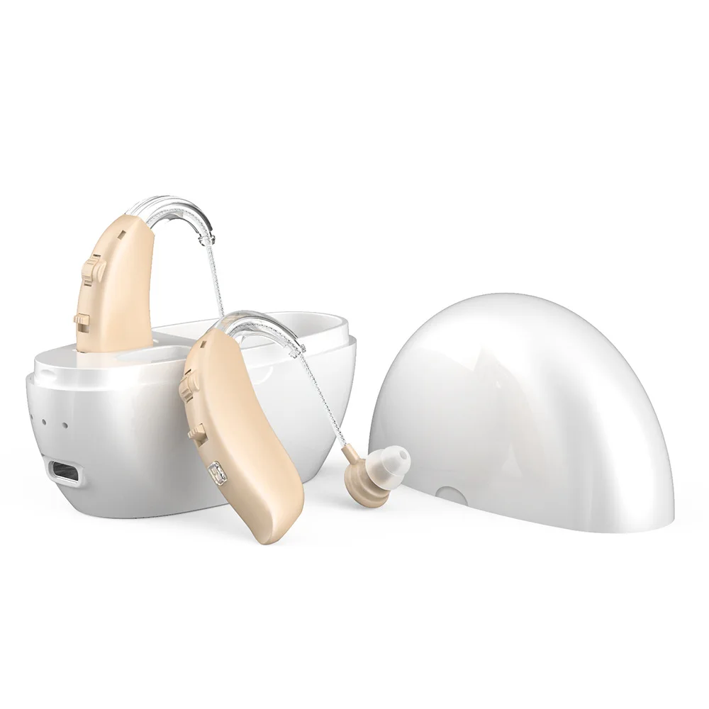 single ear hearing aid device cheap price  rechargeable hearing aids Digital Invisible Wireless Amplified Headphone In ear