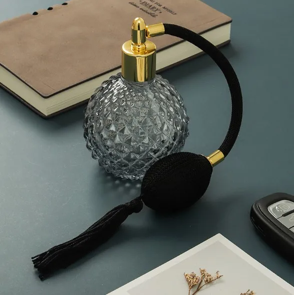 Vintage Pineapple Pattern 100ml Crystal Glass Perfume Bottle