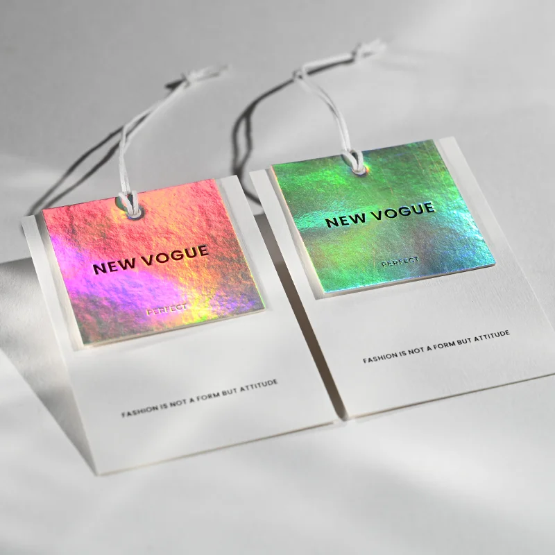 Wholesale customized fluorescent luxury fashion trend clothing matte clothes shoes jeans tags