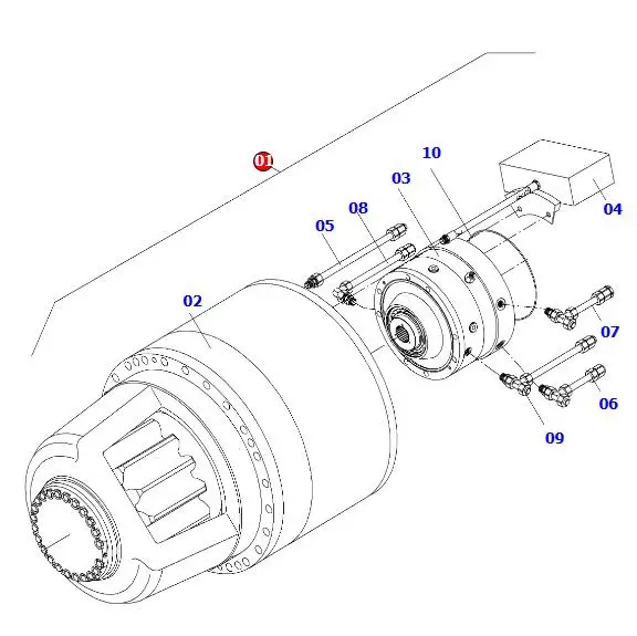 PC3000 Поворотная коробка передач 93656040 Slew gear оригинальная восстановительная часть экскаватора