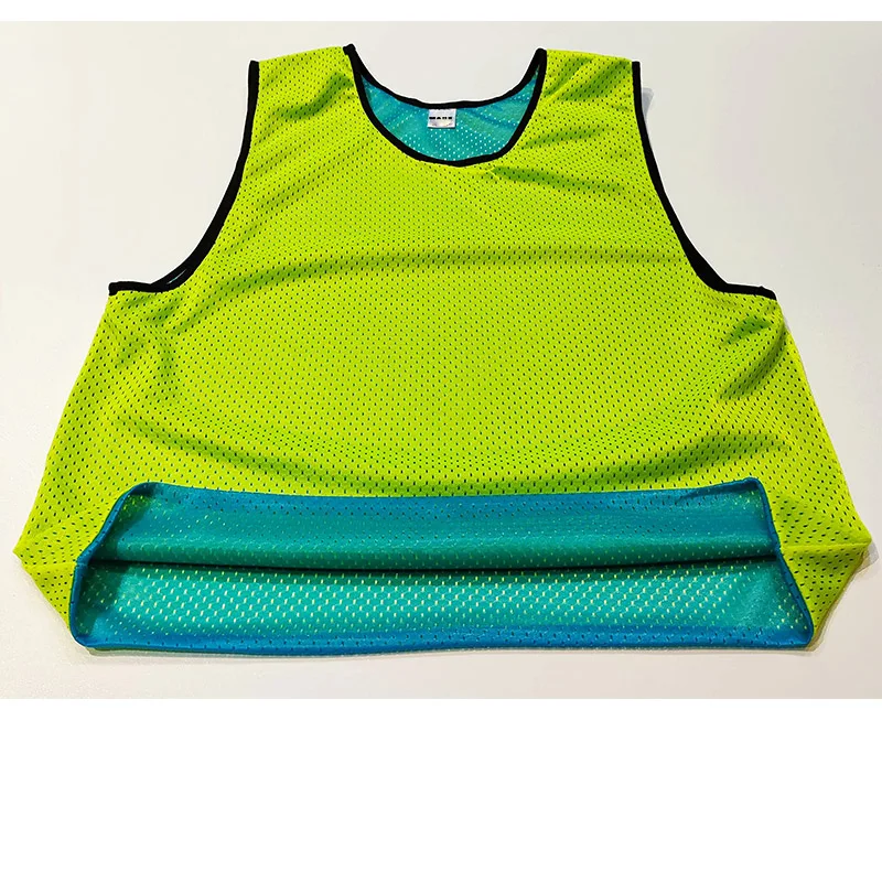 OEM factory soccer bibs training sports mesh vests double sided pinnies reversible reversible jersey soccer for football