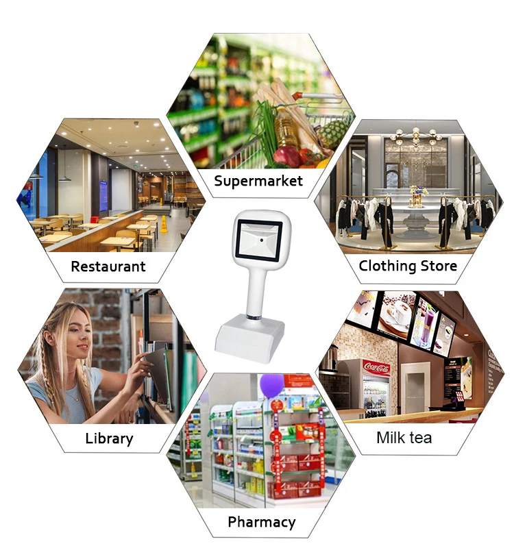 D42 Desktop Usb Port Omnidirectional Fast 1d 2d Barcode Scanner For supermarket