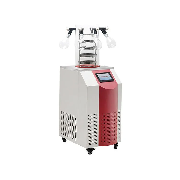 Bell Type Drying Room Top-press Multi-manifolds Freeze Dryer Lyophilizer Transparent Laboratory Refrigeration