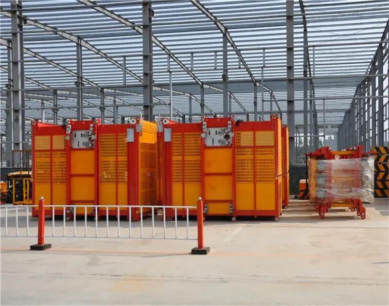Double cages construction hoist elevator building lifting hoist construction hoist