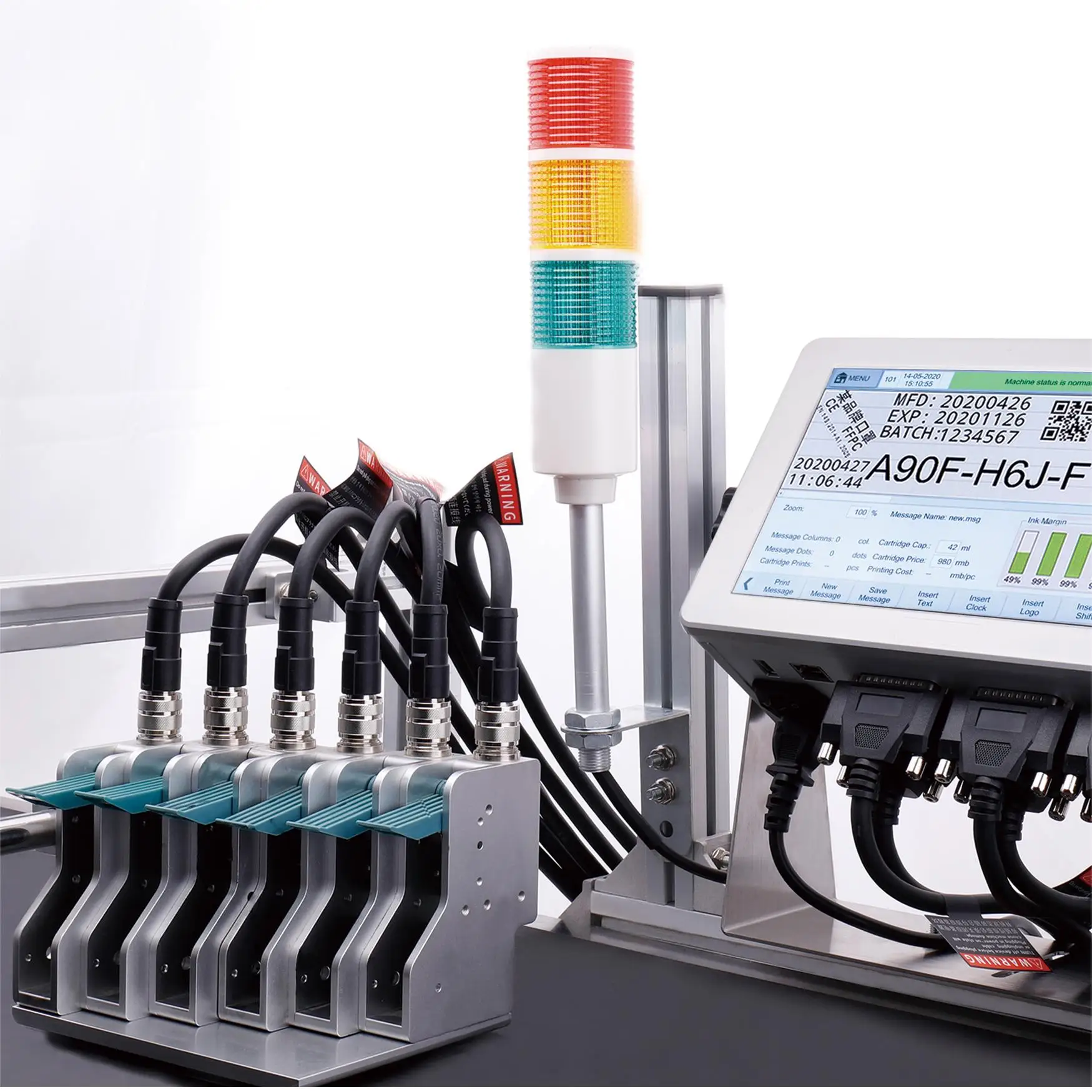 DOCOD OEM/ODM T600-6 (2+4)  25.4-76.2mm expiry date Tij printrt price inkjet part marking batch printing machine for wholesale