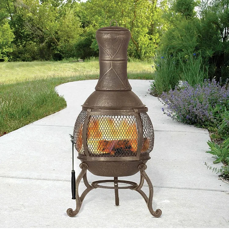 Chimneas/Cast iron fire pit bowl,for outdoor garden Backyard Firepit  Terrace Patio