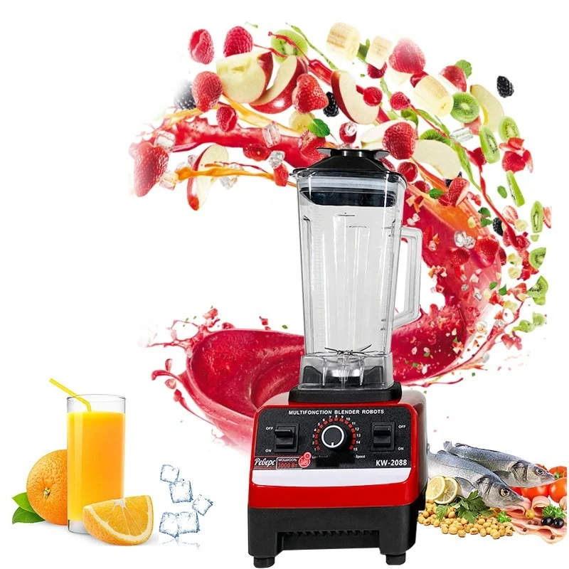 4500W Kitchen Professional 2L Commercial Heavy Duty Food Processor Juicer Smoothie Blender And Mixer