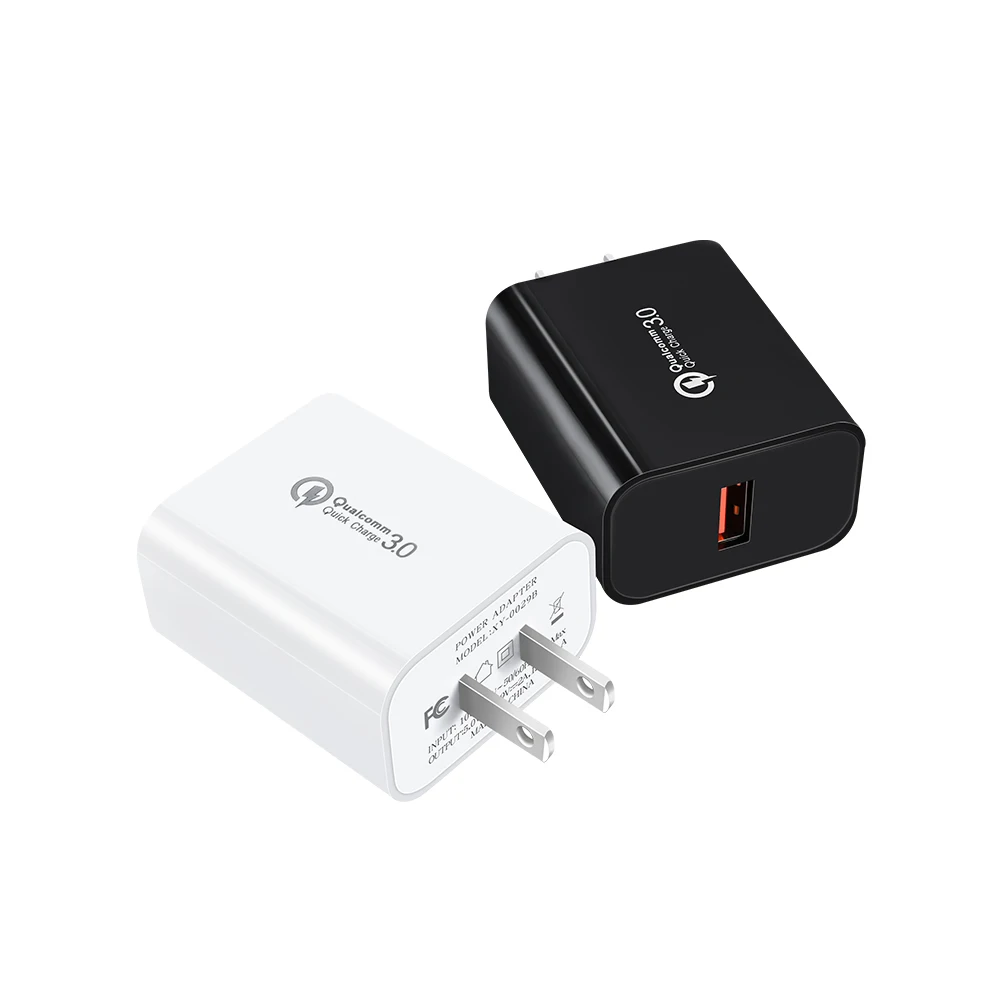 
Fast Charging US Charger Mobile Phone for Samsung Single Port USB Wall Charger for iPhone QC3.0 Quick Charging Charger 