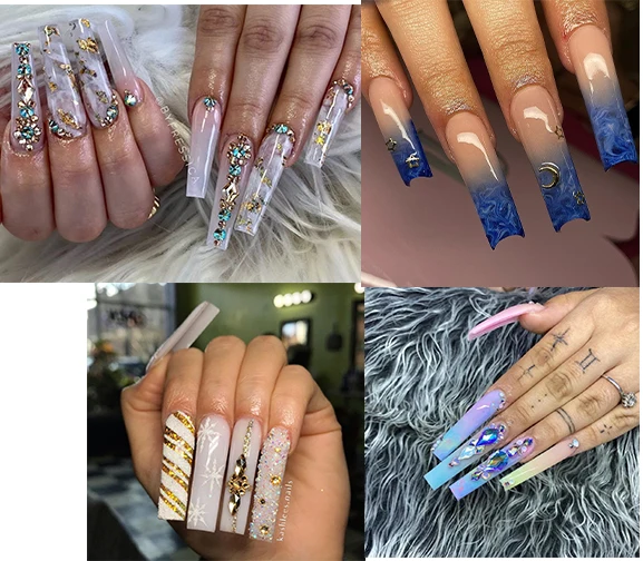 Сверхдлинные конические накладные ногти btatbox Xxxl инструменты для наращивания ногтей прозрачные с полным покрытием