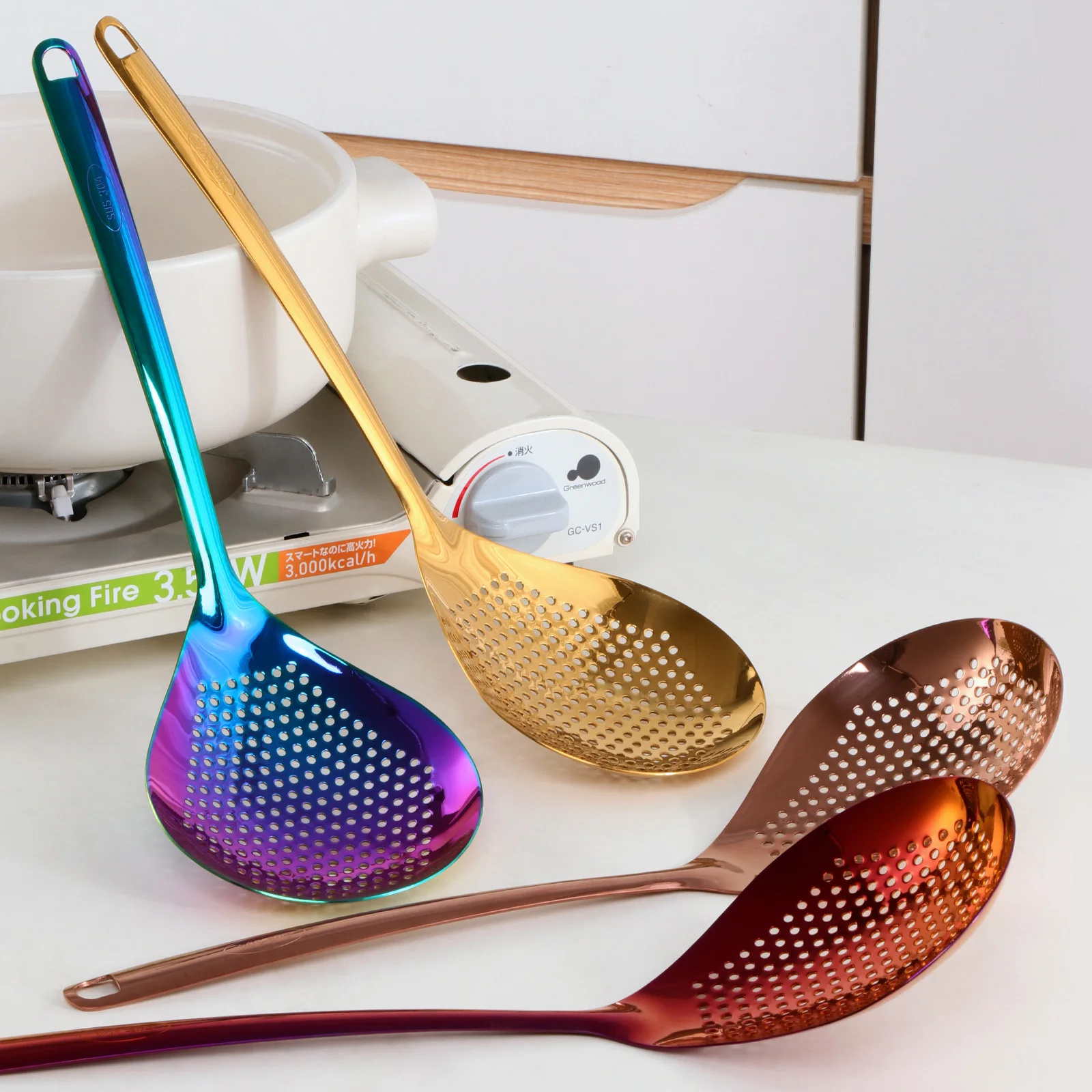 Высокое качество нержавеющая сталь 304 дуршлаг кухня кулинарный Скиммер Ситечко