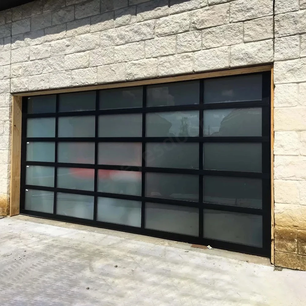 Seeyesdoor American Garage Doors For Homes 40Mm Double Skin Sectional Wooden Garage Door Modern 16X7 Garage Door