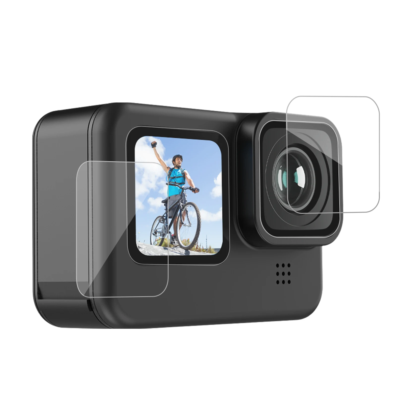 Telesin GoPros Hero11 Accessories Lens and LCD Screen Tempered Glass Screen Protector Film for GoPros Hero 11 Camera