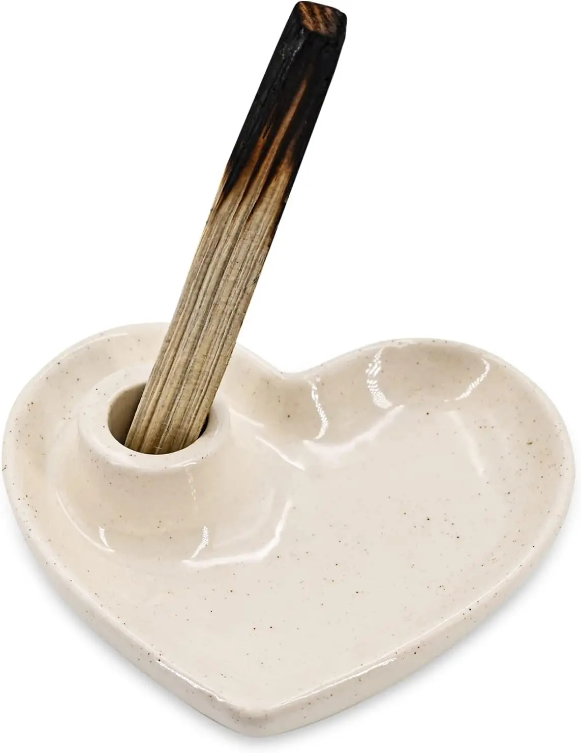 UOBOBO heart shape incense sage holder smudging bowl for sage or palo santo