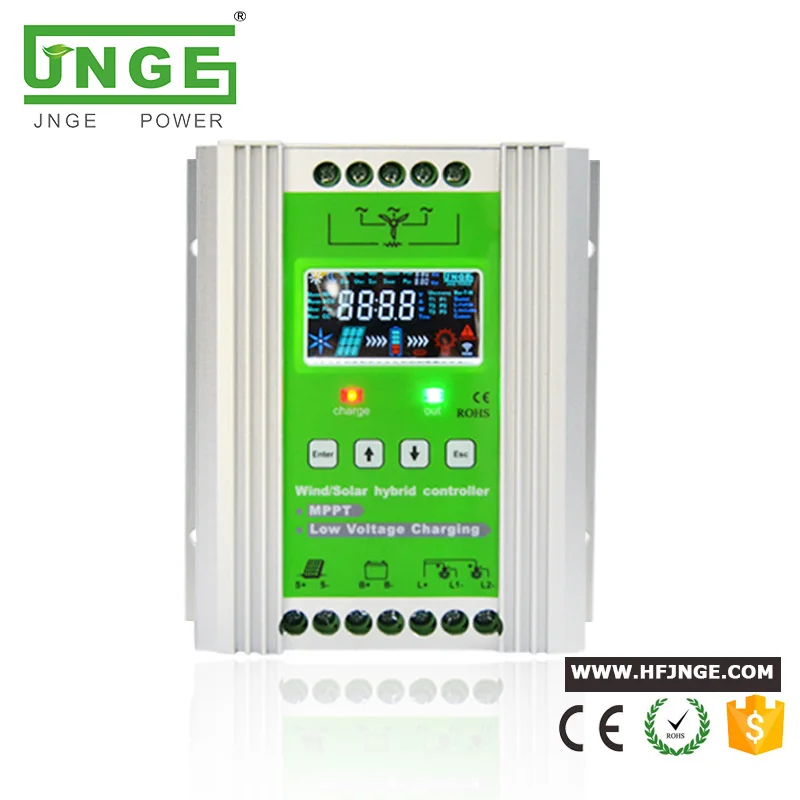 Support WIFI GPRS APP monitor 12V 24V 600W Wind Turbine and 500W Solar Panel Hybrid Charger Controller