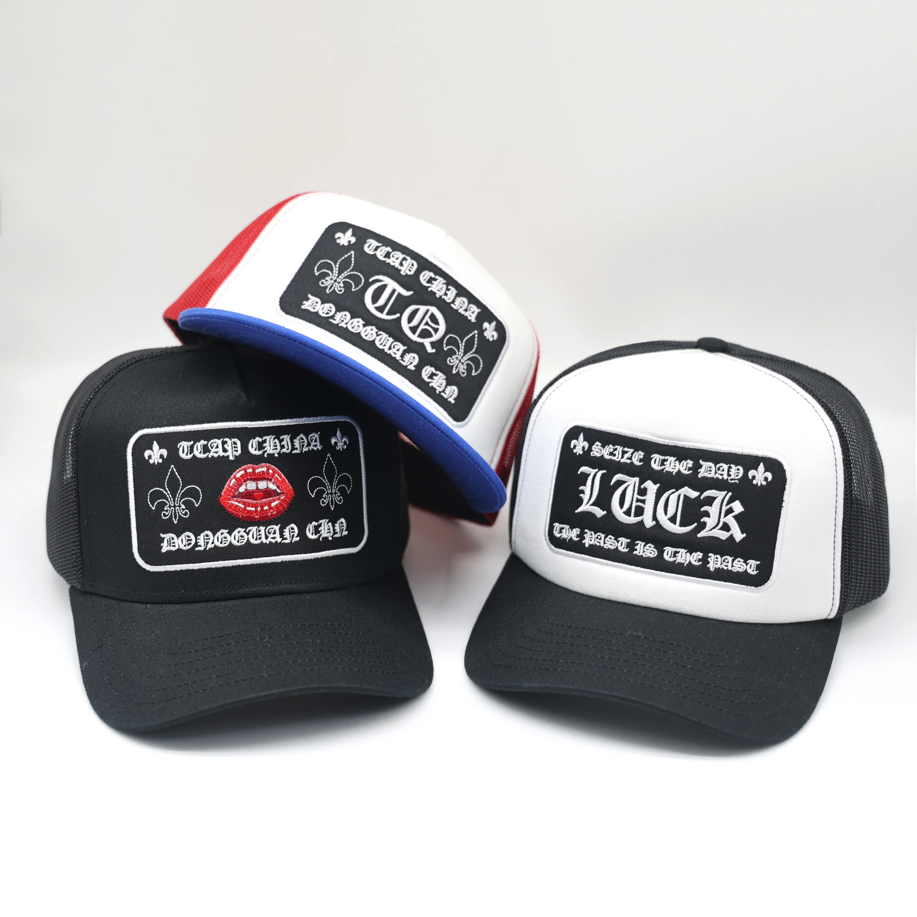Custom 5 Panel Embroidery Patch Foam Trucker hats caps ODM OEM