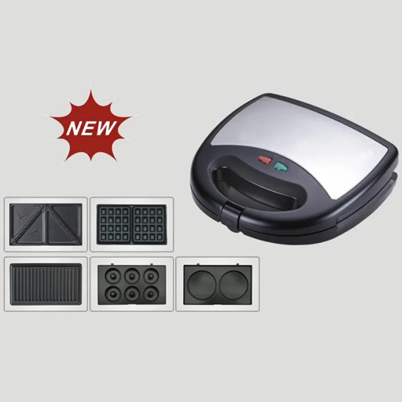 7 6 4 3 in 1 Electric Non Stick Detachable Grill Griller 2 Slices Snack Mini waffle maker professional Sandwich Panini Maker