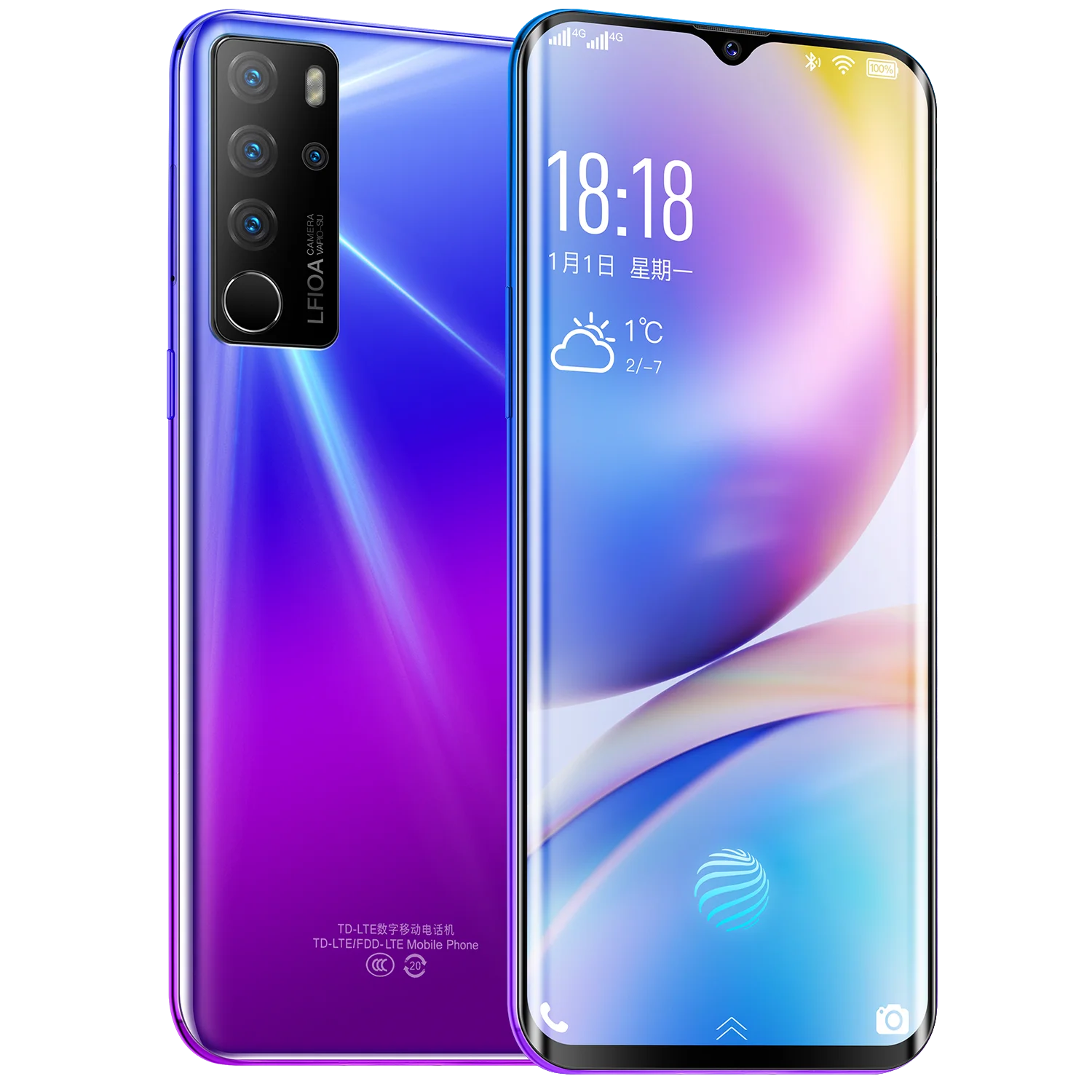 Высокое качество 6 5 дюймов 4G LTE мобильный Восьмиядерный Android 10 1 Поддержка двойной карты режим ожидания 4 Гб + 64 Смарт HD
