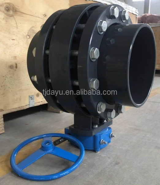 Since 2009 Durable Quality Stainless Steel Reduction Gearbox Pvc-u Clamp butterfly Valve Dn50 to Dn400