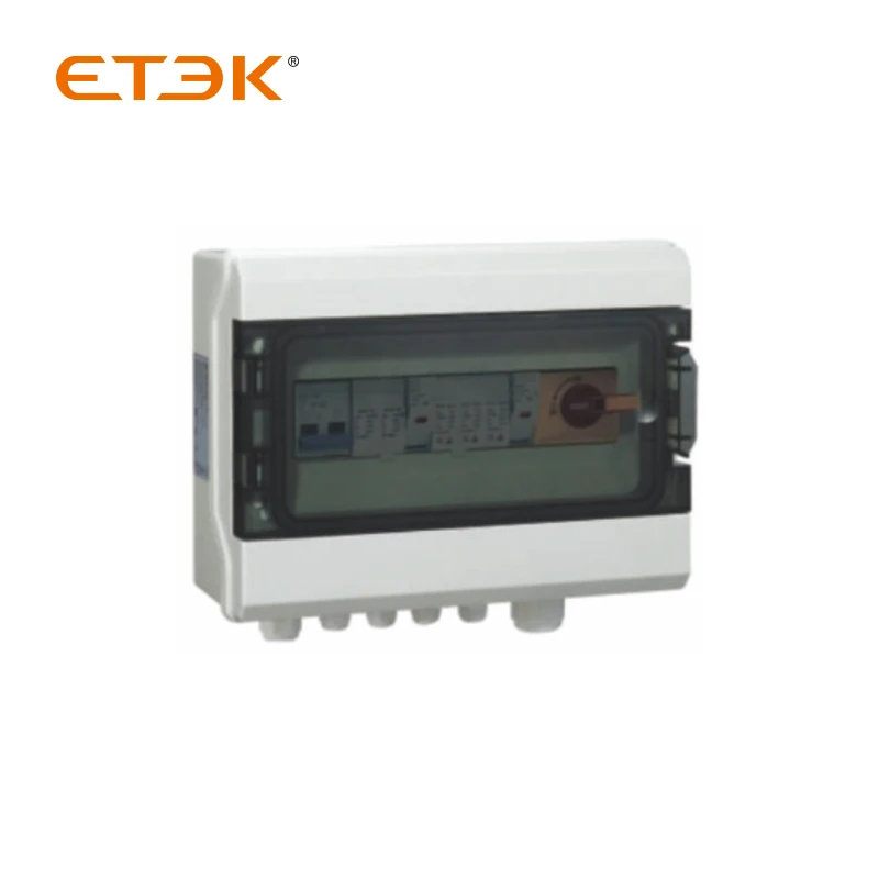 ETEK Solar Combination Box 4 Input 2 Input 10input with SPD and Fuse Solar System DC PV Combiner Box