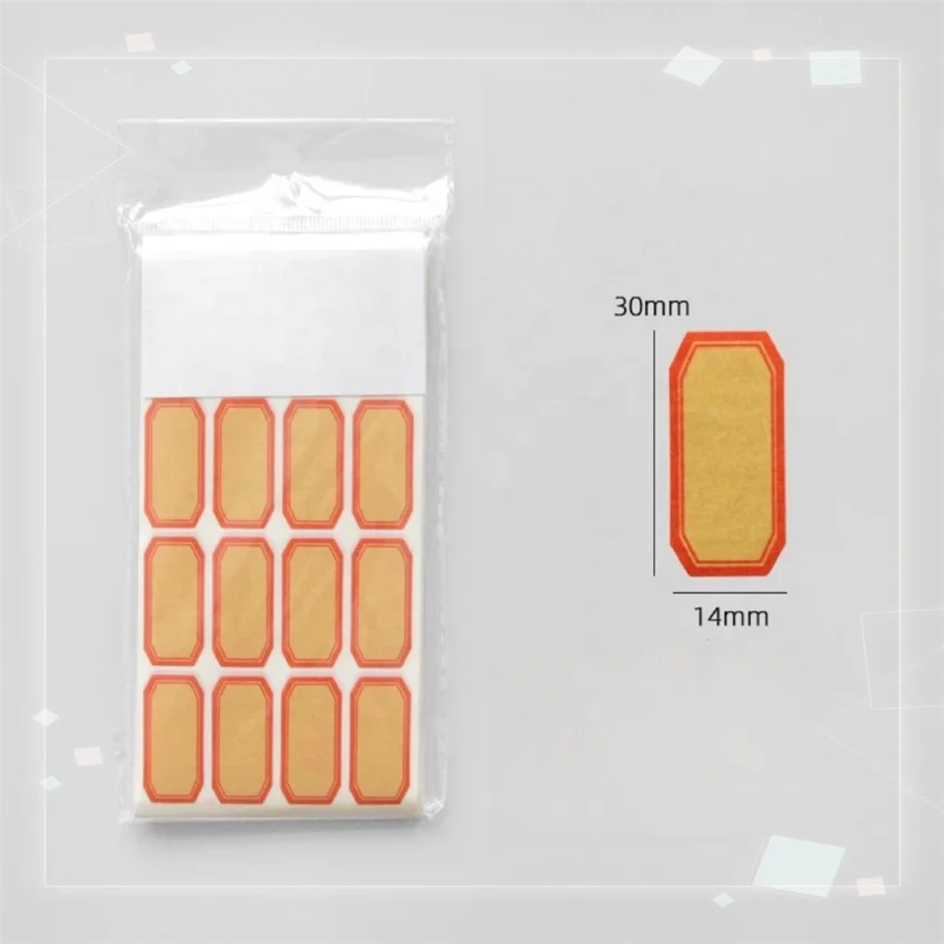 Factory Custom Simple Kraft Paper Self-Adhesive Sticker UV Printed Small Commodity Price Name Mark Mouth Take Paper Packaging