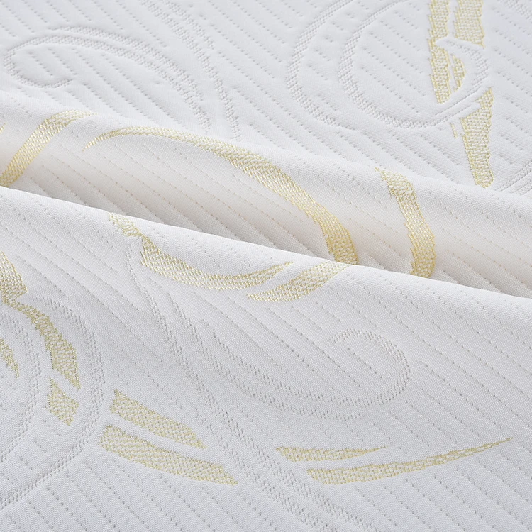 New Design Brown Aloe Vera Jacquard Warp Knitted Bed 100 Polyester Microfiber Mattress Fabric