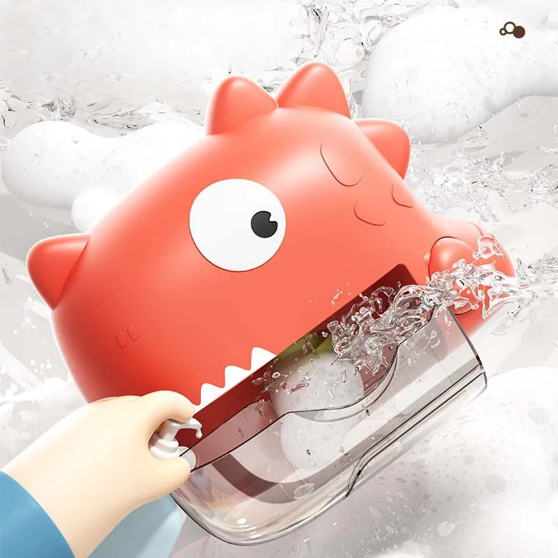 Cute Automatic Hanging Shark Baby Bath Bubble Toys Blowing Soap Bubble Bath Tub Toy For Toddler Bath-time