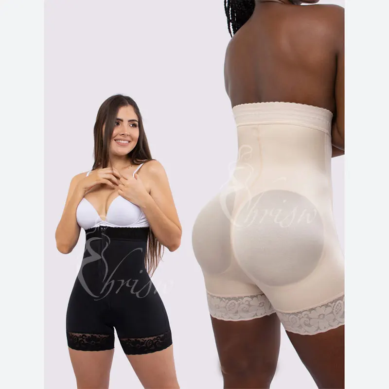 Short strapless levanta cola Colombian Reductive Girdles Women Tummy Control Butt Lifter Body Shaper Post Liposuction Waist