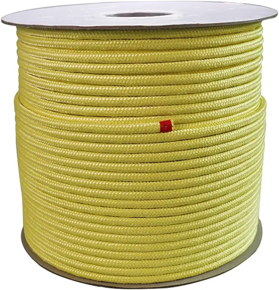 Stable Heat Resisting Performance Double Braided 18mm  Aramid Fiber Rope For Firefighting