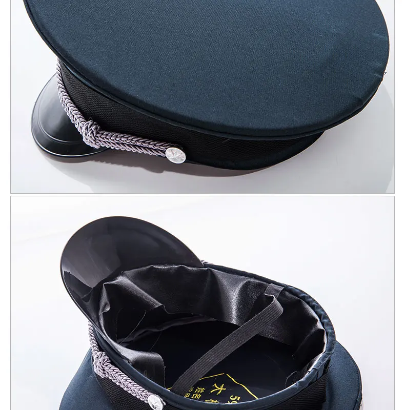 
Adults Fancy Dress High Quality Security Hat Air Pilot Plane Airline Captain Uniform Cap 