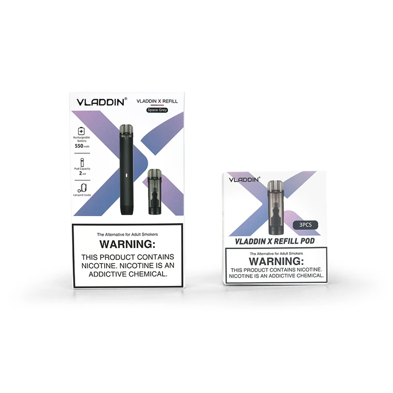 Быстрая зарядка оптом Vape Vapeman фабрика Vladdin X Pod 550 мАч 2 мл набор для