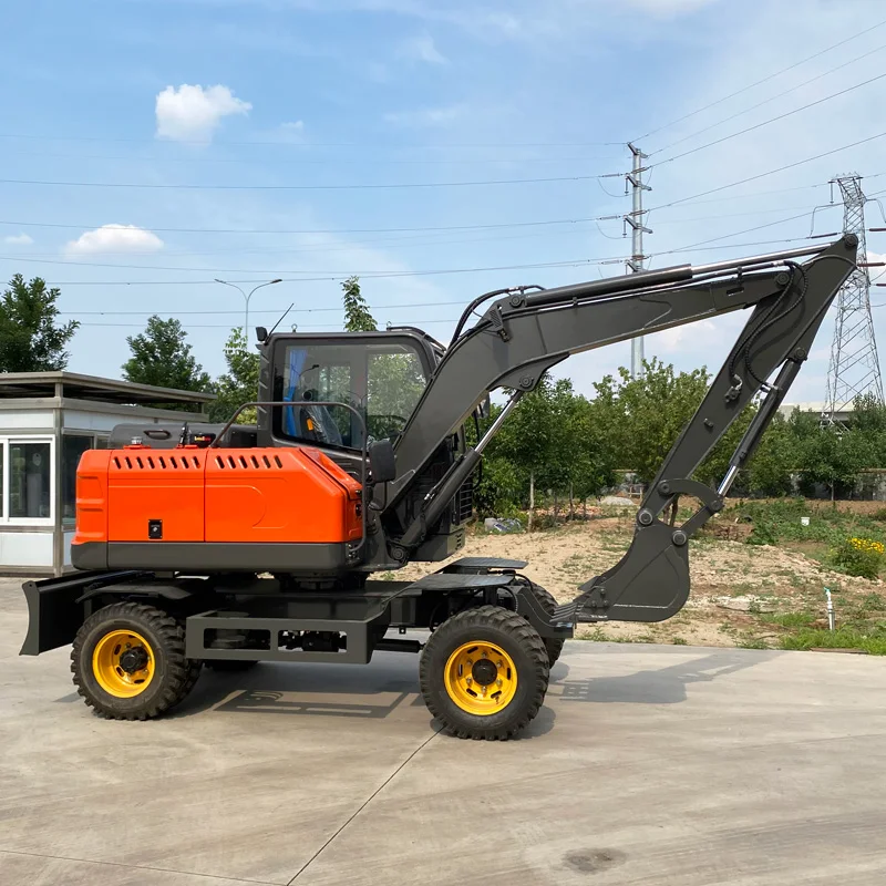 Hot Sales Large Digger Bucket Wheel Excavator Construction Equipment 6 T Wheel Excavator Machine Earth-Moving Wheeled Excavator