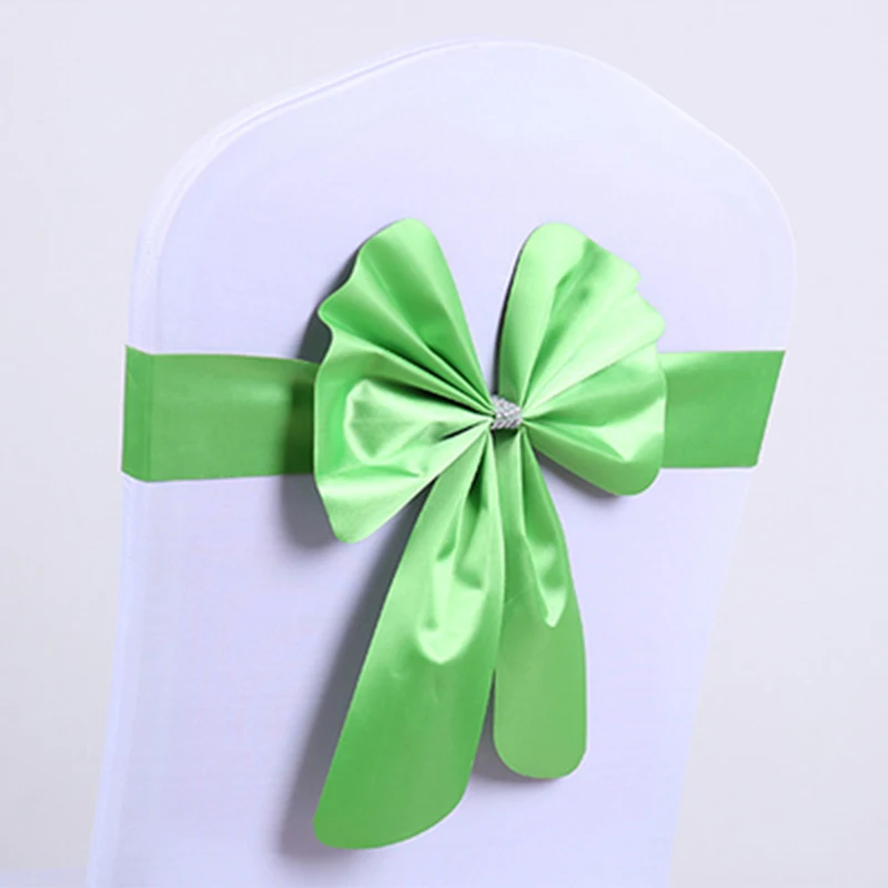 Whosale Sapphire Blue Chair Cover Decoration Chair Sashes Bow Wedding Party