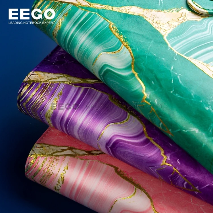 Top Sales Wholesale fancy note book A6 Ring Binder Budget PU Leather Hardcover Planner Custom Printing Journal Notebook