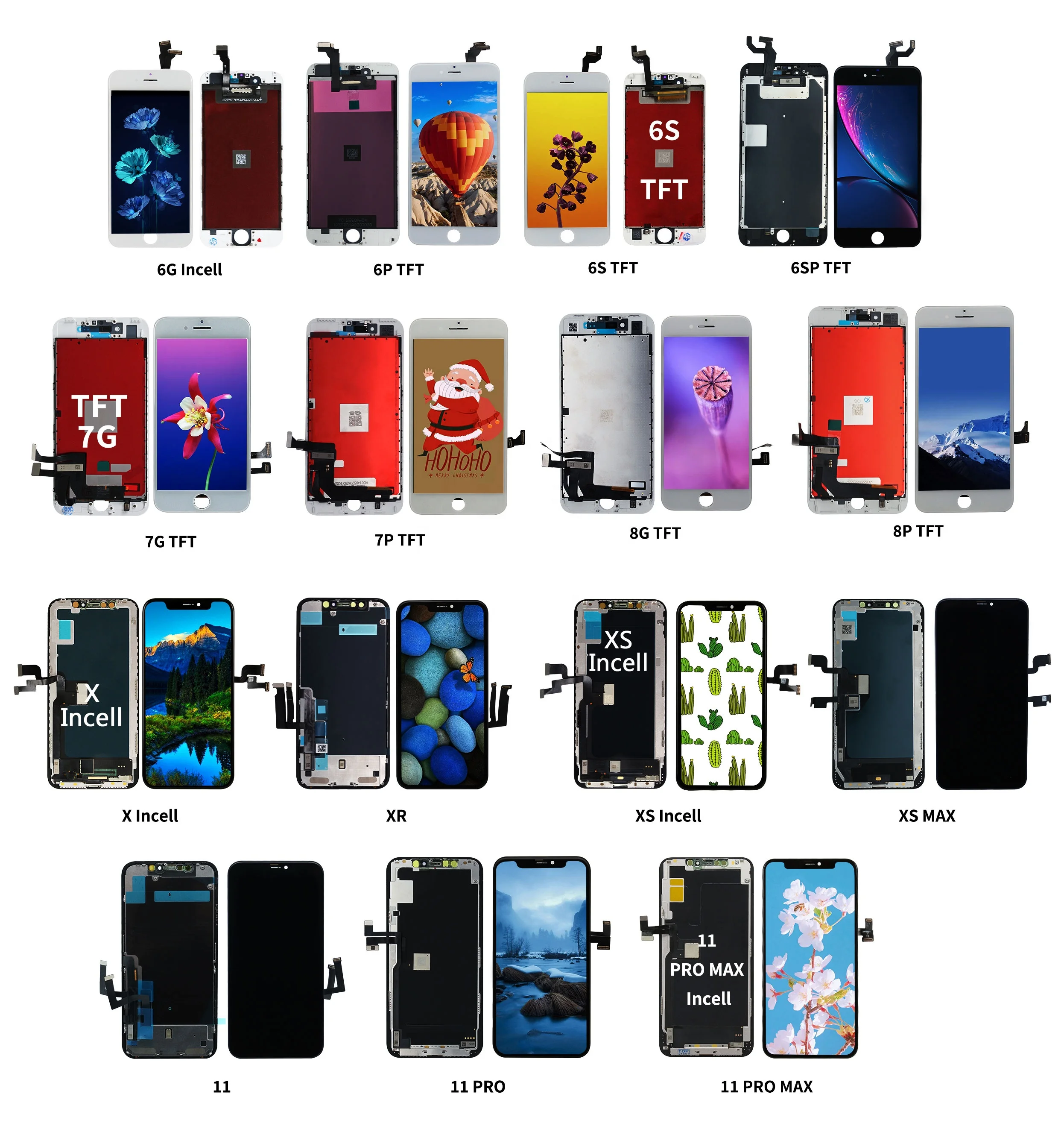 Hot Selling Mobile Phone For iPhone Lcd Screen Repair Parts for iPhone 6 6S 7 8 X XR 11pro